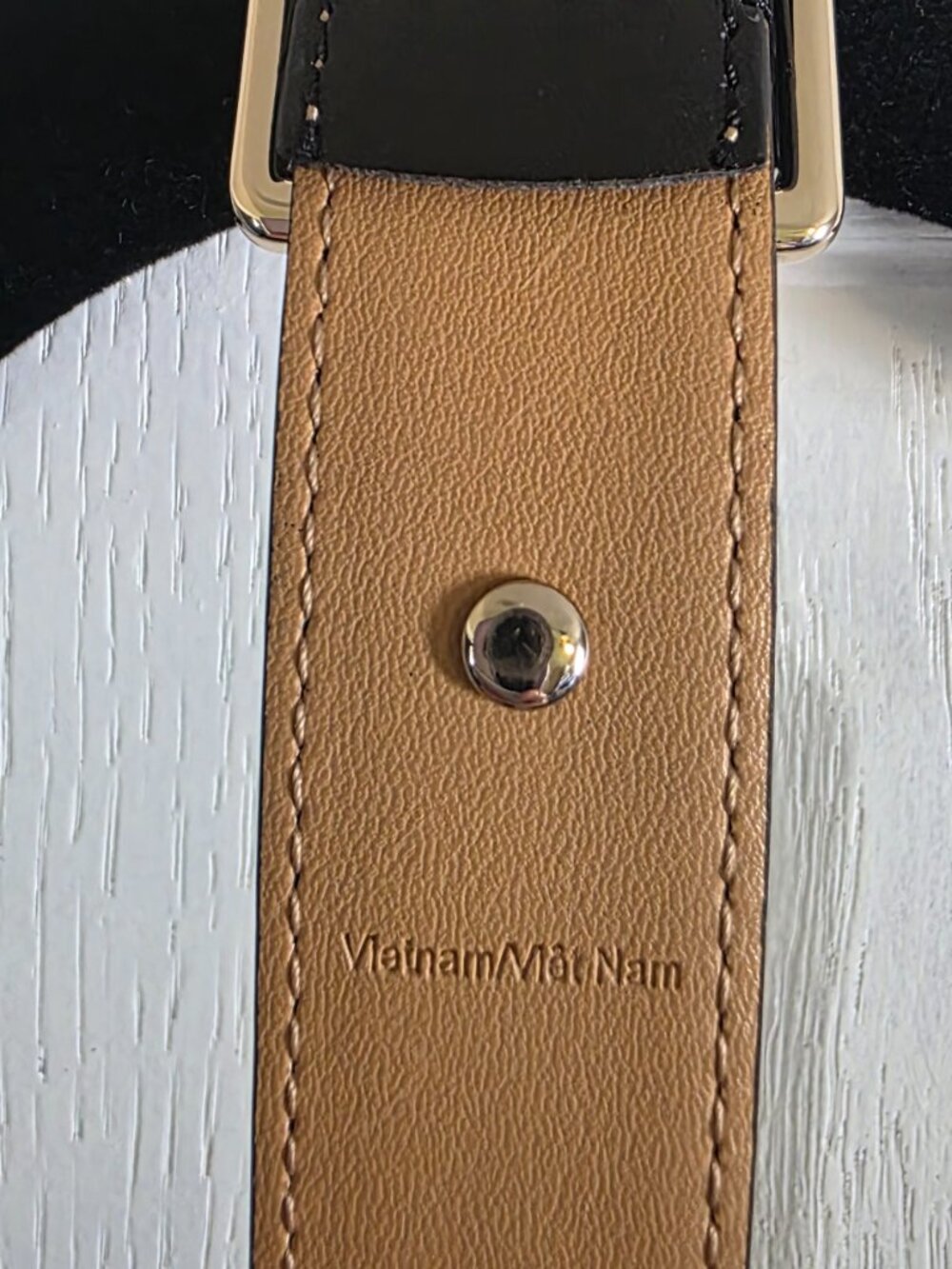 Women's Black Kate Spade Leather Belt, Size XL - Picture 2 of 7